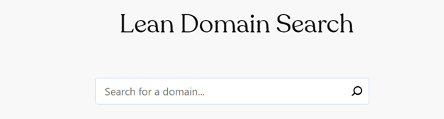 Lean Domain Search